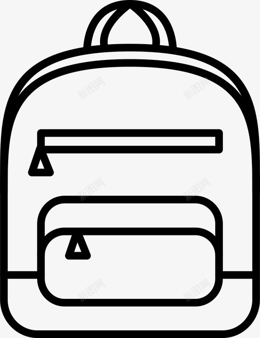 背包书背书图标svg_新图网 https://ixintu.com 书 书背 学校 学校和办公用品 拉链 班级 盒子 背包