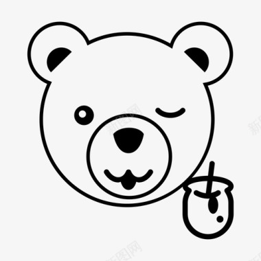 快乐熊的情感图标图标