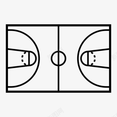 篮球场减法体育场图标图标