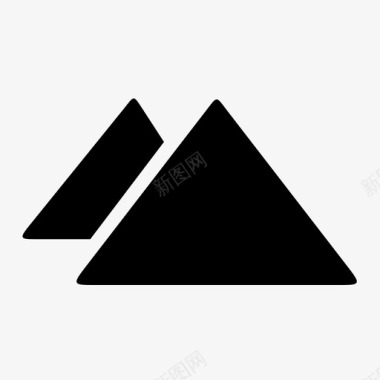 吉萨金字塔旅游景点智能手机图标图标