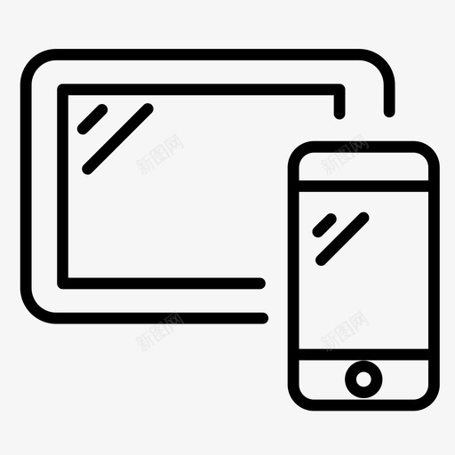 移动设备商业网络安全图标svg_新图网 https://ixintu.com 商业网络安全 移动设备