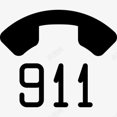 911手机实心图标图标