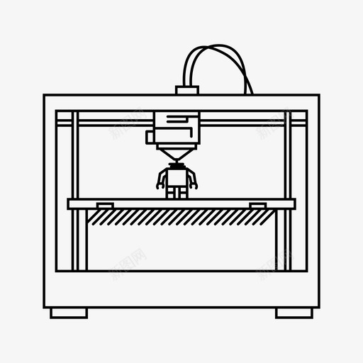 3d打印机diyfablab图标svg_新图网 https://ixintu.com 3d打印机 diy fablab 塑料 墨水 机器 材料 结构