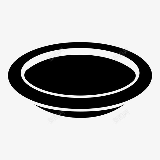 盘子盆碗图标svg_新图网 https://ixintu.com 上菜 厨房用具 晚餐 盆 盘子 碗 餐具 餐盘