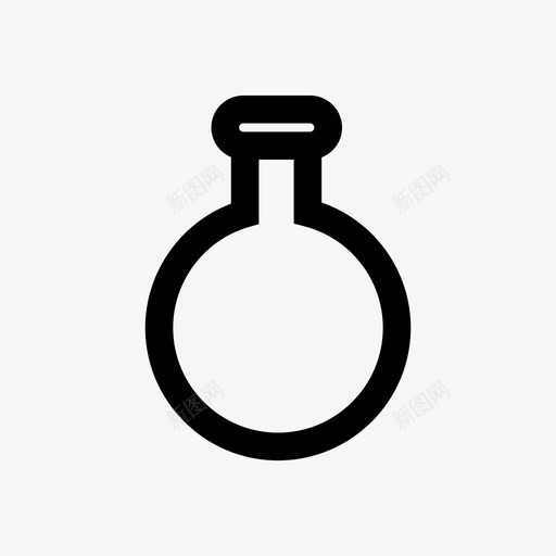 圆底烧瓶物品化学图标svg_新图网 https://ixintu.com 化学 圆底烧瓶 实验室 容器 展示品 材料 液体 物品 瑟姆斯 线性图标