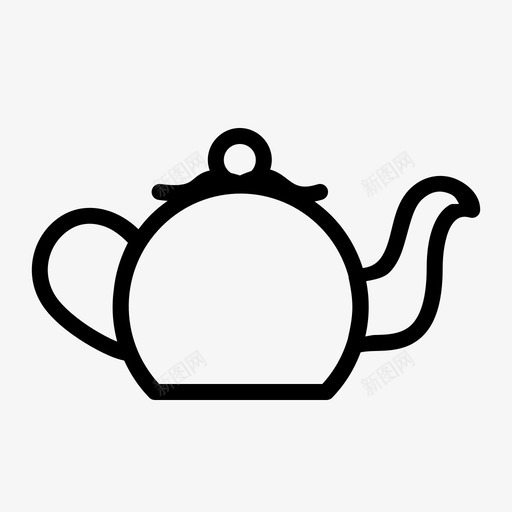 水壶茶壶标牌图标svg_新图网 https://ixintu.com 严肃 厨房 厨房工具圆形实心 团队合作者 弓箭手 文件 标牌 水壶 简历 茶壶