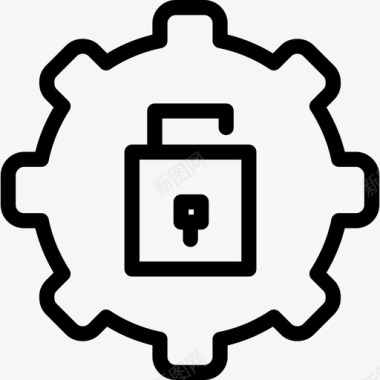 锁定设置界面圆形符号seopack图标图标