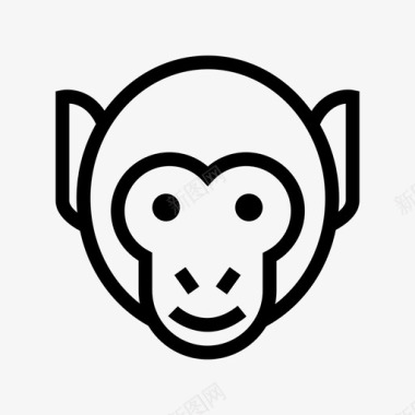 猴子毛茛猕猴图标图标