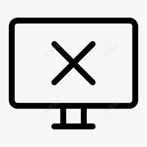 拒绝监视器删除禁止图标svg_新图网 https://ixintu.com 交叉标记 关闭 删除 办公线路 取消 拒绝监视器 病毒 禁止