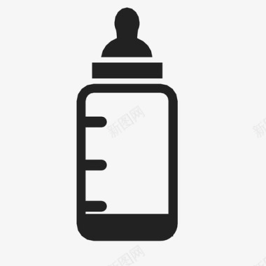婴儿奶瓶婴儿食品容器图标图标