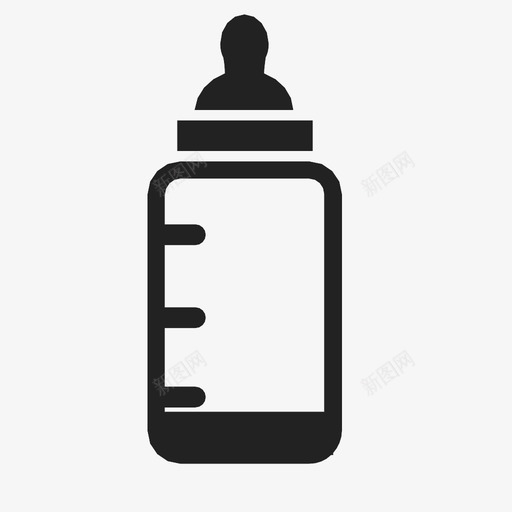 婴儿奶瓶婴儿食品容器图标svg_新图网 https://ixintu.com 喂养 婴儿奶瓶 婴儿食品 容器 护理 牛奶 空瓶 配方奶粉 饲料