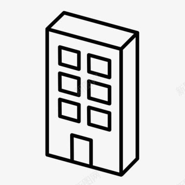 建筑溪流财产图标图标