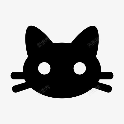 猫动物文章图标svg_新图网 https://ixintu.com 动物 可爱 展示品 文章 材料 物品 猫 脸