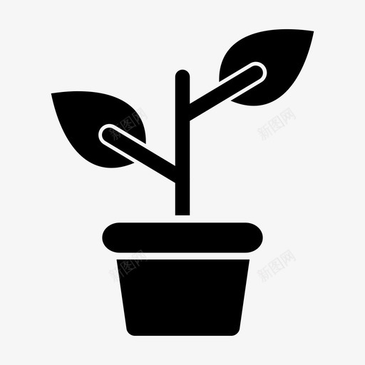 植物发芽土壤图标svg_新图网 https://ixintu.com 发芽 园艺 土壤 木材 植物 生态 盆栽 种植 自然