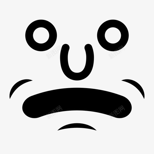 震惊震动怪诞图标svg_新图网 https://ixintu.com 不相信 卡通 怪诞 惊讶 毁灭 沮丧 脸 表情 震动 震惊