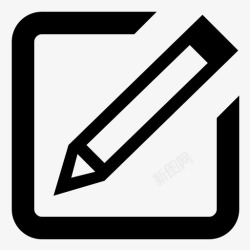 方框留言写作铅笔留言图标高清图片