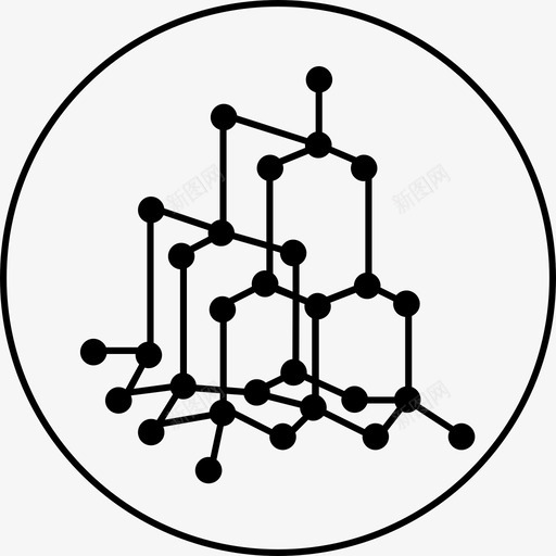 分子结构科学物理图标svg_新图网 https://ixintu.com 分子结构 化学 原子 图表 模型 物理 科学 科学和研究圆形固体