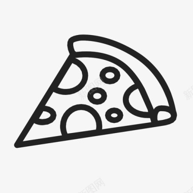 披萨片美味食物图标图标