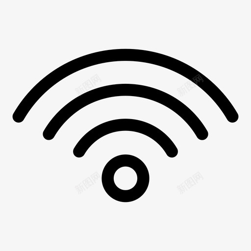 wifi通信连接图标svg_新图网 https://ixintu.com ui粗轮廓 wifi 互联网 加入 无线 无线电波 网络 连接 通信