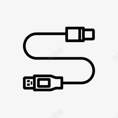 usb电缆端口无图标图标