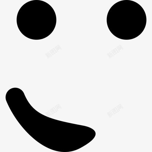 面部表情用嘴在一边像一个圆形方形的小微笑界面情绪正常图标svg_新图网 https://ixintu.com 情绪正常 界面 面部表情用嘴在一边像一个圆形方形的小微笑