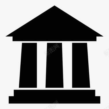 银行增值税法庭图标图标