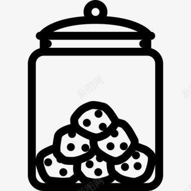 曲奇罐blac咖啡厅图标图标