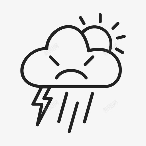 白天雷雨下雨标记图标svg_新图网 https://ixintu.com 下雨 删除 另一个 大 天气 忽略 标记 白天雷雨 转发
