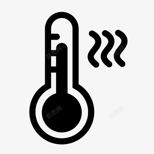 热烧火图标svg_新图网 https://ixintu.com 天气 温度 温度计 温暖 火 烧 热