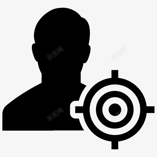目标用户广告目标图标svg_新图网 https://ixintu.com 广告 推广 焦点 牛眼 目标 目标用户 营销 设置