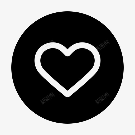 心脏情感心跳图标svg_新图网 https://ixintu.com 味觉 喜欢 圆形黑色基本ui扩展图标 心脏 心跳 情感 感觉 最爱 灵魂 爱