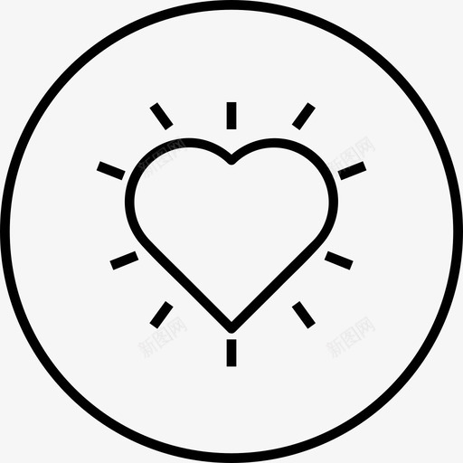 心电子商务圆线图标svg_新图网 https://ixintu.com 心 电子商务圆线