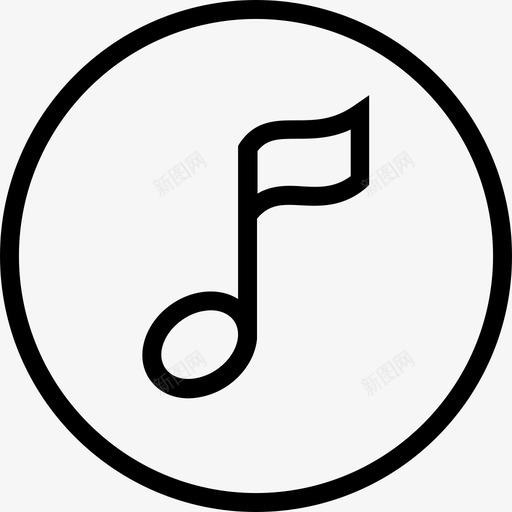 音乐圆圈音符图标svg_新图网 https://ixintu.com 乐迷 圆圈 声音 歌曲 音乐 音符