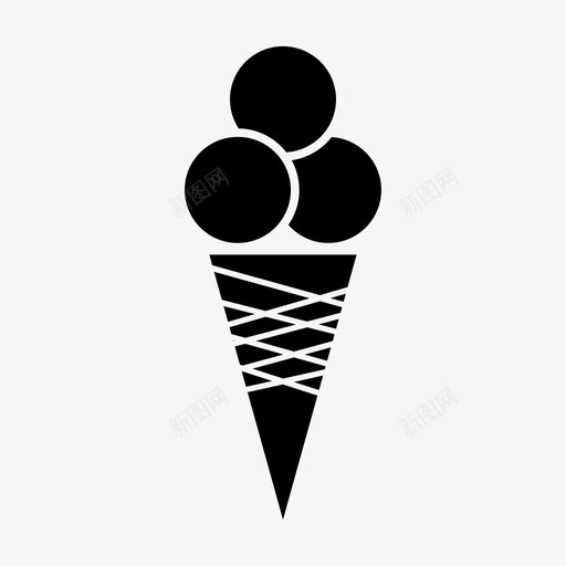 冰淇淋筒糖筒三合一图标svg_新图网 https://ixintu.com 三合一 冰淇淋筒 冷 勺 夏天 招待 甜点 糖筒