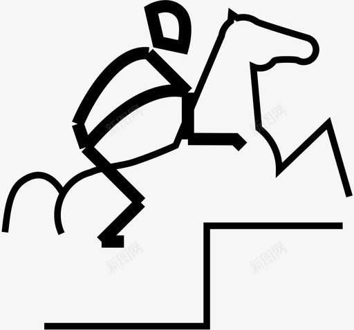 马术跳跃马术人运动图标svg_新图网 https://ixintu.com 奥林匹克 奥运会 跳马 运动 运动会 马术人 马术跳跃 马运动 骑马