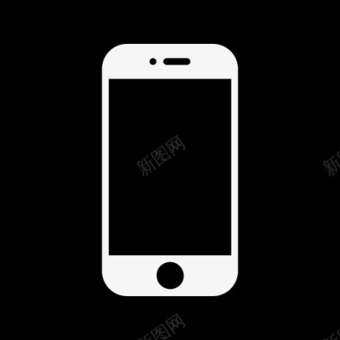 黑色iphone智能手机iphone苹果智能手机图标图标
