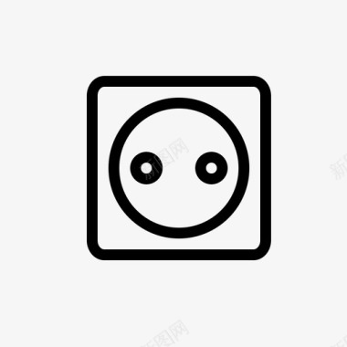 插头盒电图标图标