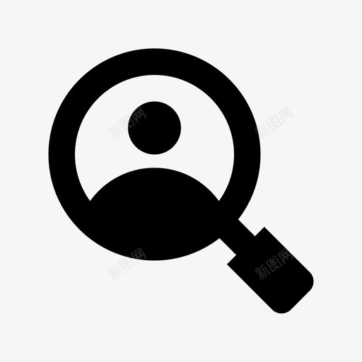 搜索人放大镜检查图标svg_新图网 https://ixintu.com 侦探镜 发现 寻找 搜索人 放大镜 检查 犯罪和安全材料设计图标