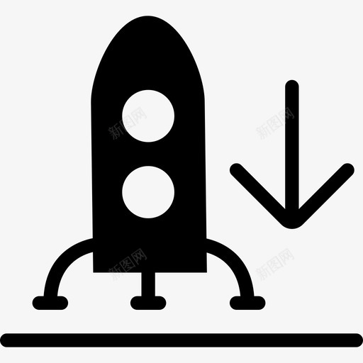 火箭坠落地面运输空间图标svg_新图网 https://ixintu.com 火箭坠落地面 空间图标 运输