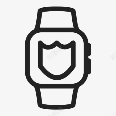 智能手表安全联合安全图标图标