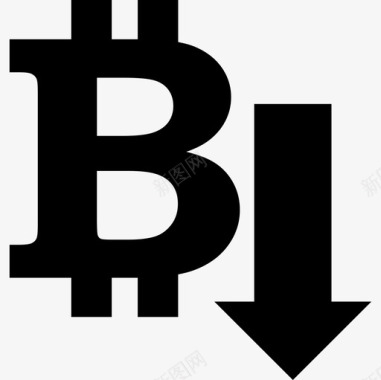 比特币向下箭头箭头图标图标