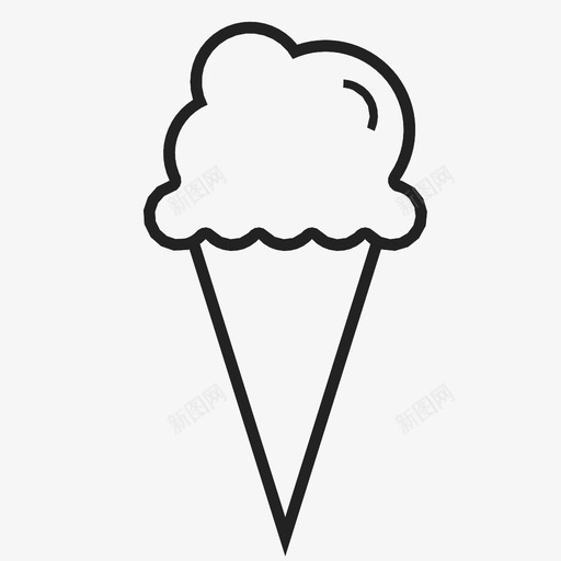 冰淇淋筒甜的夏天的图标svg_新图网 https://ixintu.com 冰淇淋筒 冷冻的 冷的 凝胶 勺 夏天的 热的 甜的 软的 酸奶 食物