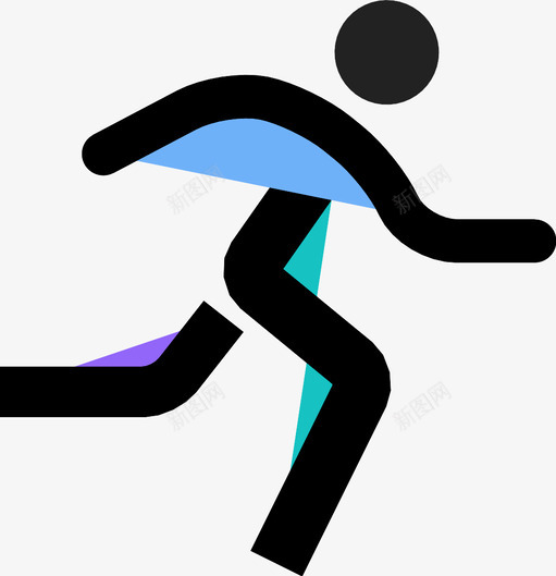 跑步短跑赛跑图标svg_新图网 https://ixintu.com 快跑 慢跑 有氧运动 短跑 赛跑 跑步 运动 运动员