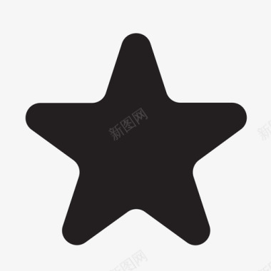 星星5点图像图标图标