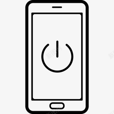 手机工具和用具手机套中的开机符号图标图标