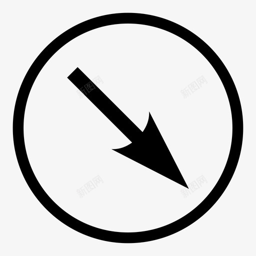 右下指针否图标svg_新图网 https://ixintu.com 保持 光标 右下 否 导航 导航箭头 已售出 指南针箭头 指针 移动 粗体 金色