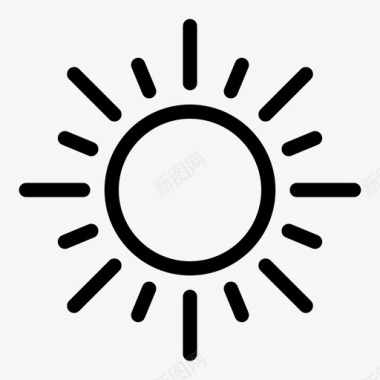 太阳阳光强烈图标图标