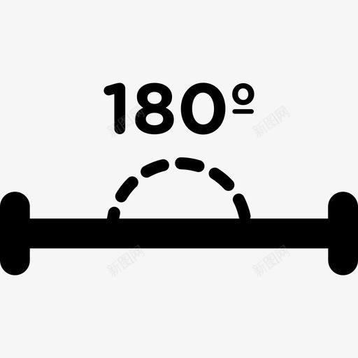 180度角形状数学图标svg_新图网 https://ixintu.com 180度角 形状 数学