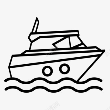 船游艇拖船图标图标