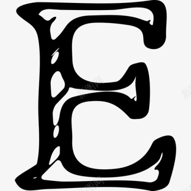 Etsy略图社会字母标志轮廓符号略图社交图标图标